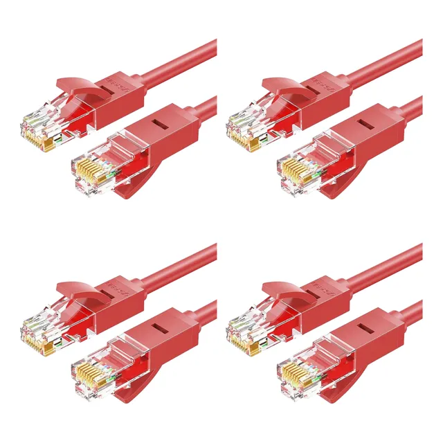 4 Cables De Parcheo Utp Cat6 / 5m / Rojo Ugreen 90743
