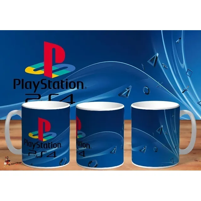 Taza De Ceramica Playstation Ps4 4k Art