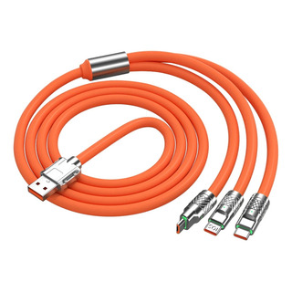 Cable Usb C Carga Rapida Micro Usb Triple Androide Luz Led Cable Usb C Carga Rapida Micro Usb Triple Androide Luz Led