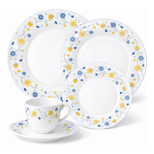 Aparelho De Jantar Completo Opaline 20 Peças Branco