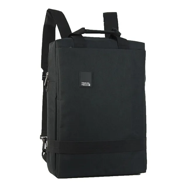 Mochila Travel Tech 27528 Porta Notebook Color Negro Diseño de la tela Liso