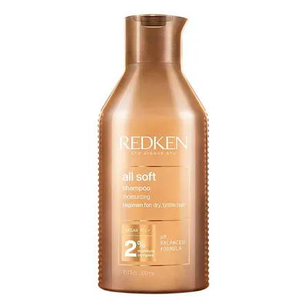 Shampoo Hidratante para Cabelos Secos e com Brilho All Soft Redken 300ml