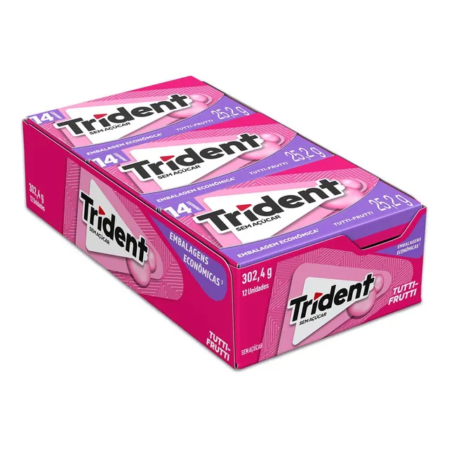 Chiclete Trident Tutti Frutti 14s Com 12 Unidades