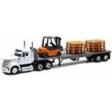 1: 43 Newray Camion Remolque Collection Color Blanco Largo