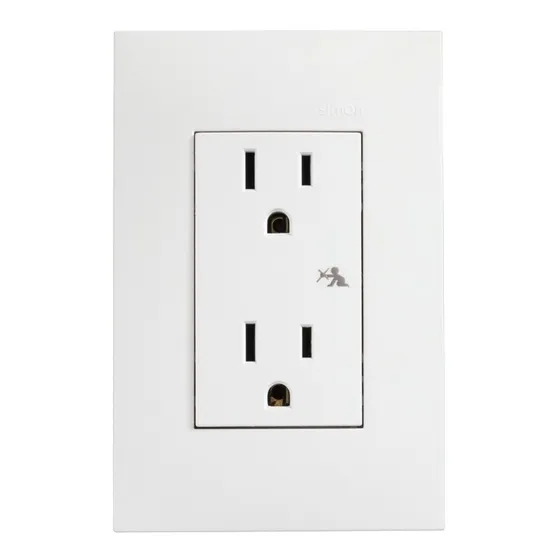 12 Toma Corriente Dúplex Con Chasis-placa Blanco Simon25