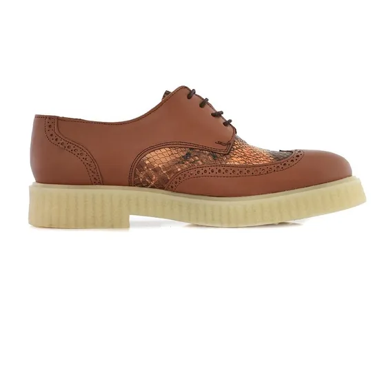 Chatita Cuero Mujer Briganti Zapato Abotinado Goma Mccha3008