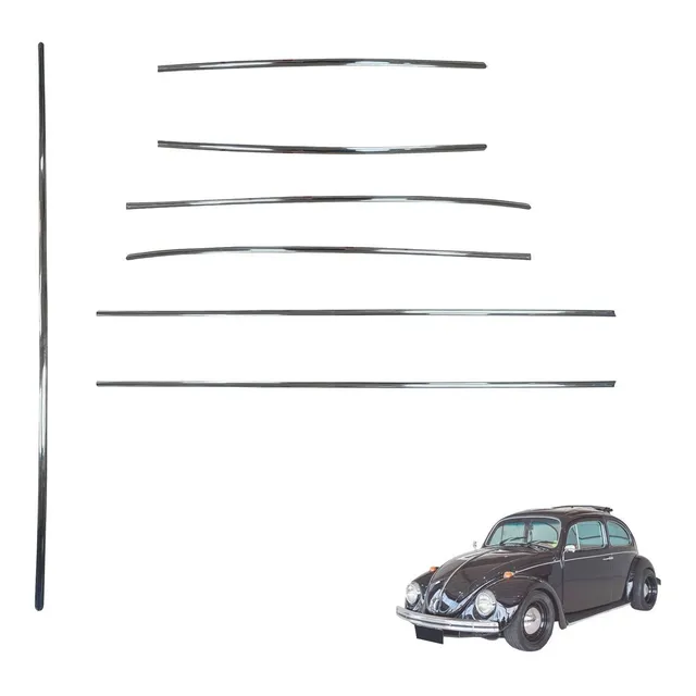 Kit Frisos Laterais + Capo + Grampos Fusca 71/ Fino (inox)