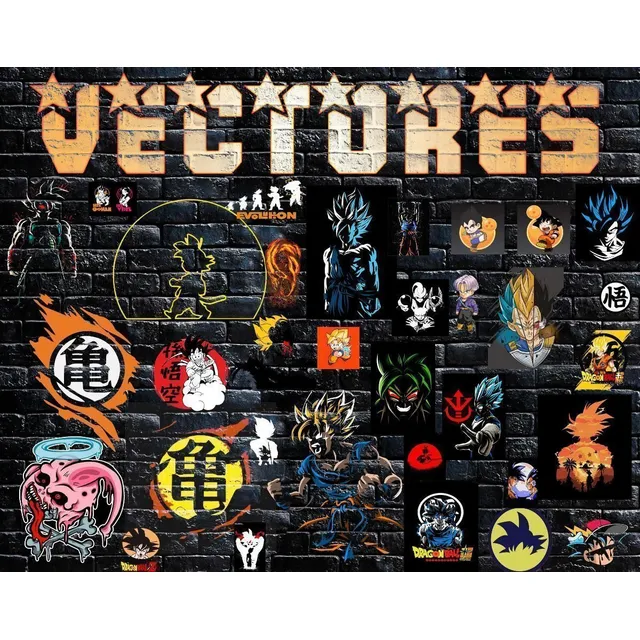 Vectores Dragon Ball Camisetas , Sublimación Vinil , Etc .