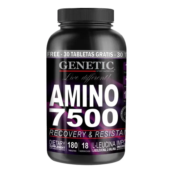 Aminoacidos Esenciales 7500 180 Crecimiento Muscular Genetic