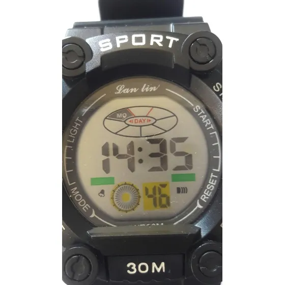 Reloj Digital Sport Antiguo, Noventero Sin Uso Impecable !!!