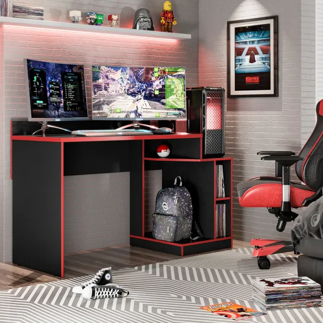 Escritorio Gamer Play 136x56 Cm
