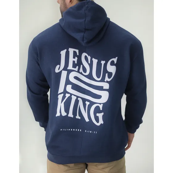 Moletom Canguru Masculino Jesus Is King Gospel Com Capuz