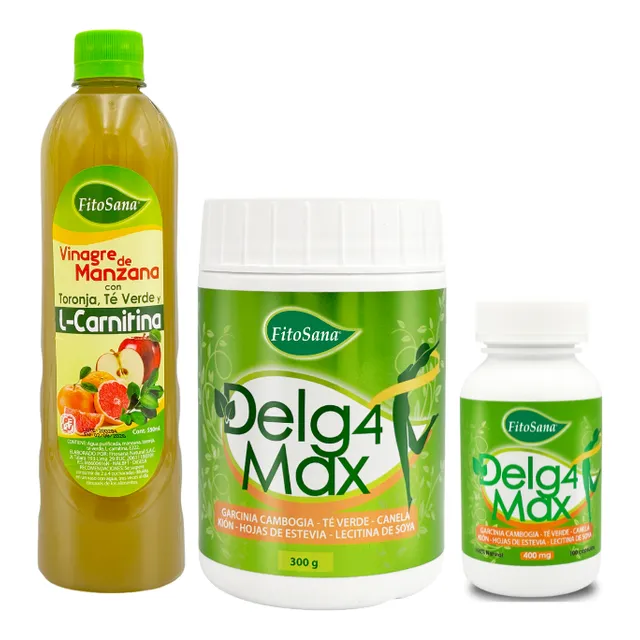 Pack Reductor Delgamax + Vinagre Sidra Manzana Fitosana