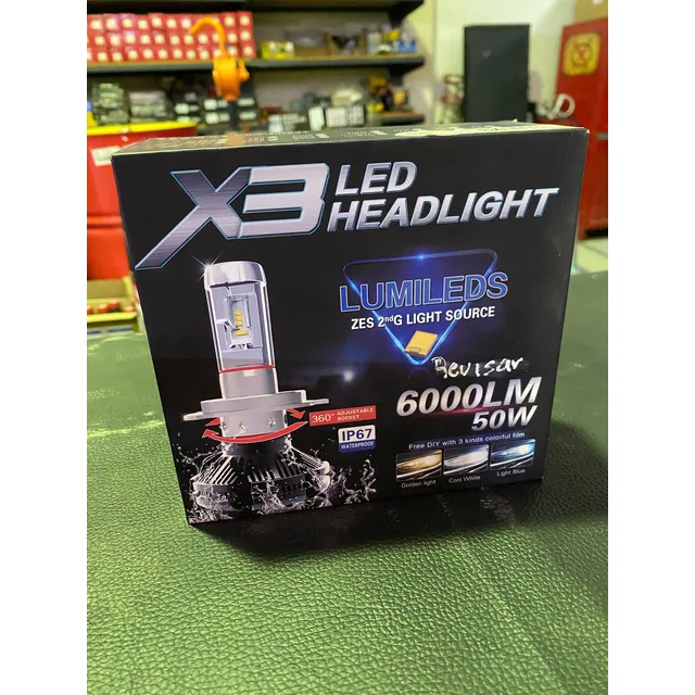 Par De Focos Led X3 Led Headlight H4 Luz Blanco