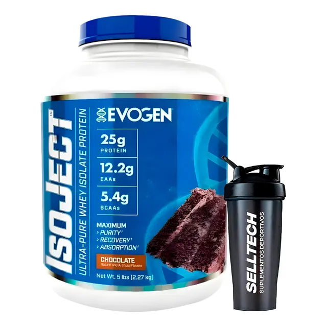 Proteína Evogen Isoject 1.8kg Chocolate Cake + Shaker