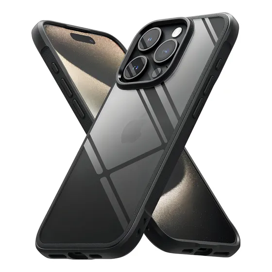 Case Funda Ringke Fusion Bold Para iPhone 15 Pro Max No se amarillenta Transparente con borde negro