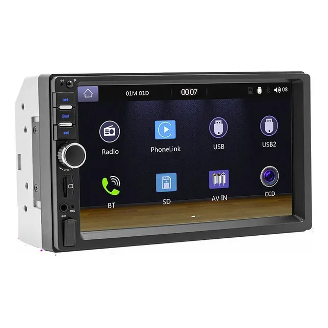 Radio Auto 2 Din Cam Reversa Carplay  Android Auto Bluetooth