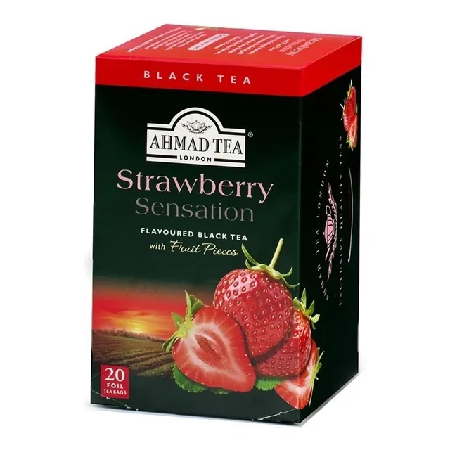 Té Ahmad Tea Té Negro Con Frutilla 20 Bolsitas (pack 6)