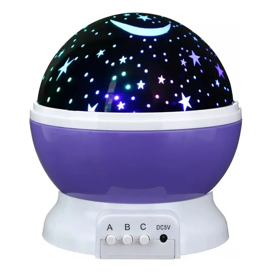 Lampara Proyector Estrellas Luz Led Giratoria Bebe Niños