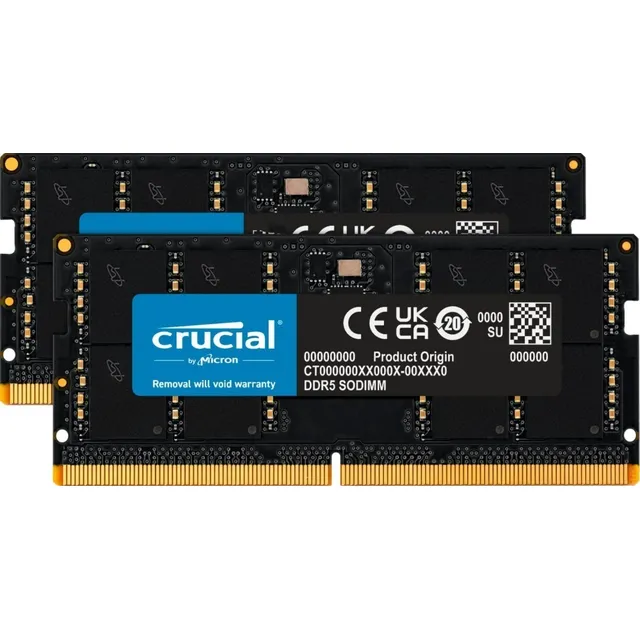 Memoria RAM color negro 32GB 2 Crucial CT2K16G48C40S5