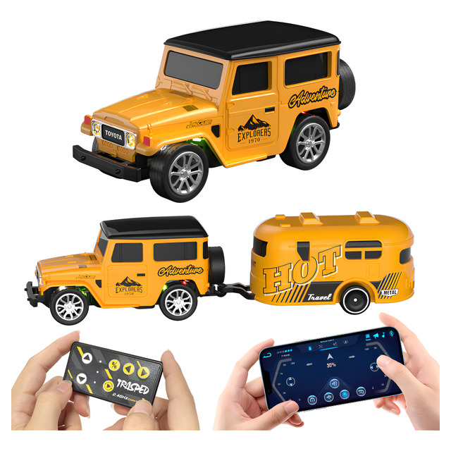Mini Carros 1:64 (com Reboque), Controle Remoto E Controle Móvel ,dois Controles Remotos, ... Mini Carros 1:64 (com Reboque), Controle Remoto E Controle Móvel ,dois Controles Remotos, ...