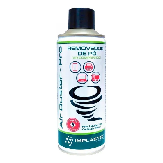 Ar Comprimido Aerossol Implastec Air Duster Pro 400ml 230g