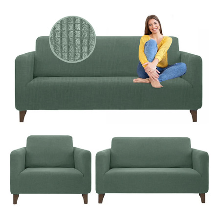 Funda Cubre Sillones Sala Sofá Protector Ajustable 3pz Funda Cubre Sillones Sala Sofá Protector Ajustable 3pz