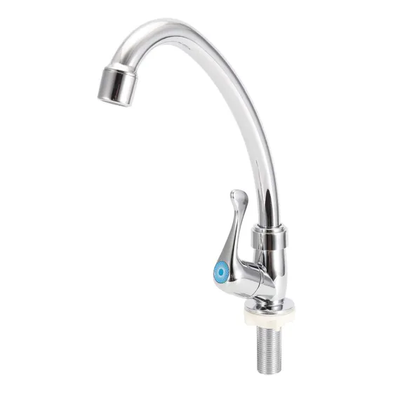 Grifo Un Solo Agujero Fregadero Agua Fria Arco Alto Boquilla