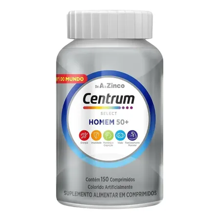 Multivitamínico Para Idosos Centrum Homem Select 50 + 150 Comprimidos Sem Sabor