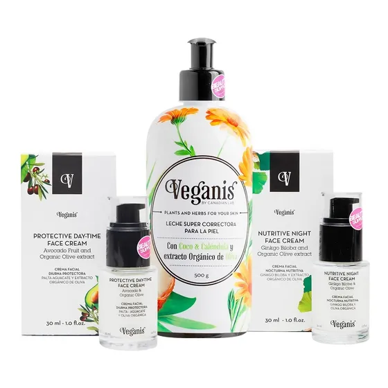 Leche Vegana Veganis 500gr + Crema Dia Y Noche De 30ml