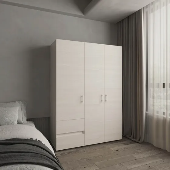 Closet Dassel Niebla Y Blanco 140x200cm Con Dos Cajones Y Do