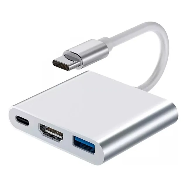 Adaptador Mac Windows Hub Usb-c A Hdmi Usb 3.0 Usb C 3 En 1 