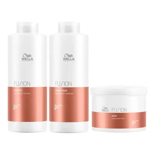 Kit Shampoo Condicionador E Máscara Wella Fusion