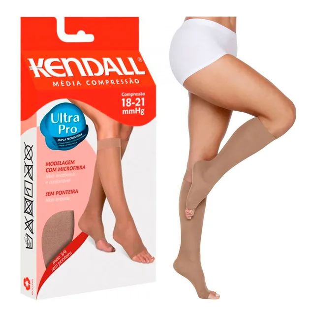 Meia 3/4 Sem Ponteira Média Compressão 18-21 Mmhg Kendall