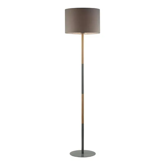 Lampara Portatil De Pie Metalica Y Tela 160cm Elegante
