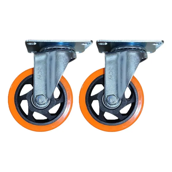 Ruedas Giratorias Reforzadas Bcw 100 Mm - 130 Kilos Cada Una 2 Giratorias Sin Freno