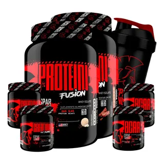 Combo Duplo Whey Fusion + 2x Bcaa + 2x Creatina + Shaker Combo Duplo Whey Fusion + 2x Bcaa + 2x Creatina + Shaker
