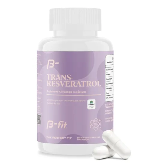 B-fit Trans-resveratrol 90 Capsulas 1000mg 45 Porciones