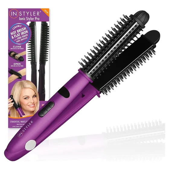 Instyler Stylerpro Cepillo Térmico Iónico y Plancha 4 En 1 87038 Color Rosa