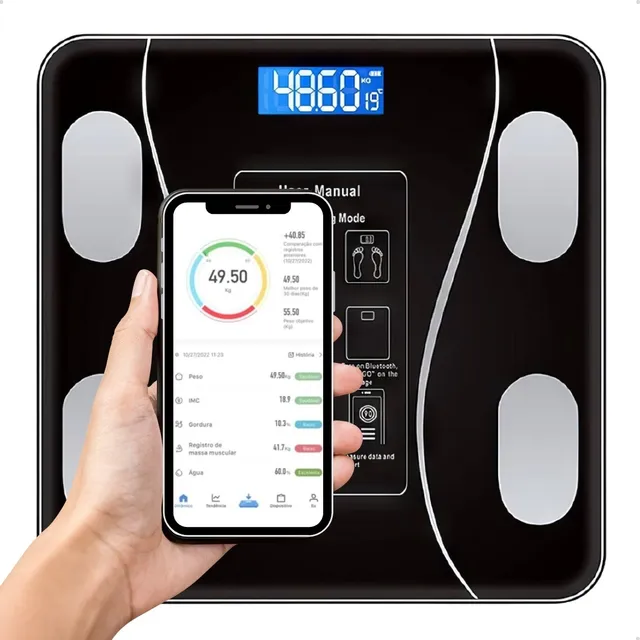 Balança Bioimpedância Digital Smart Profissional Corporal