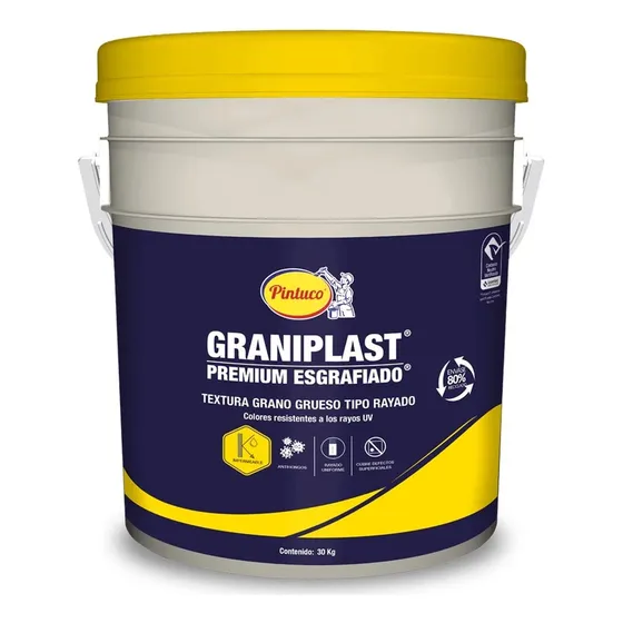 Graniplast Premium Esgrafiado Blanco 30401 30 Kg Pintuco