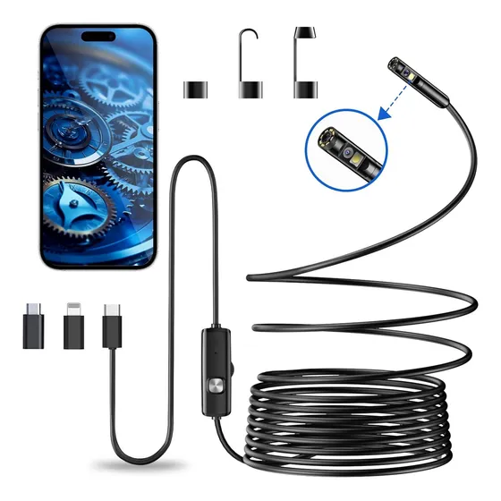 Cámara Endoscopio Con Hd 8 Luz Led Para iPhone Y Android
