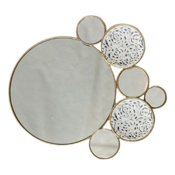 Espejos Dorado Deco Moderno Circulos Hierro Bh