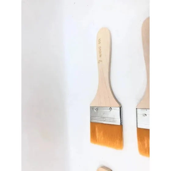 Pincel Artistico Chato Nro 8 Mango De Madera