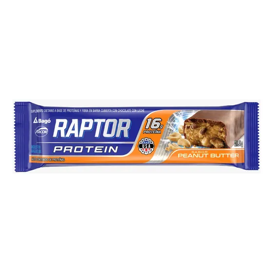 Barra Proteica Raptor Peanut Butter 16 Unidades