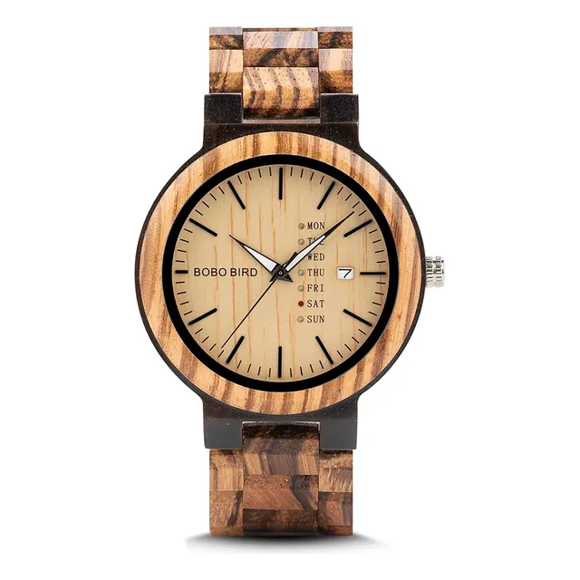 Reloj Analógico De Madera Para Hombre Bobo Bird 
