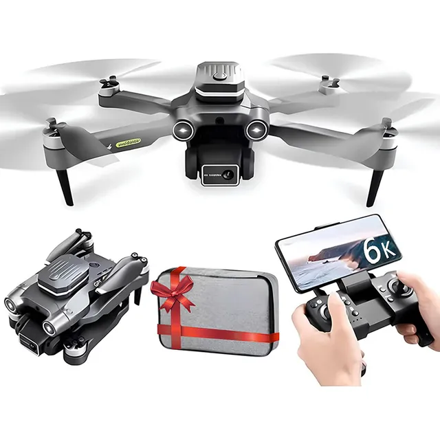 Mini Drone Profesional Con 6k Dual Cámara Victure 5g Gps 2 Baterías Color Negro