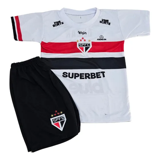 Uniforme Infantil Juvenil Camisa E Short São Paulo 8