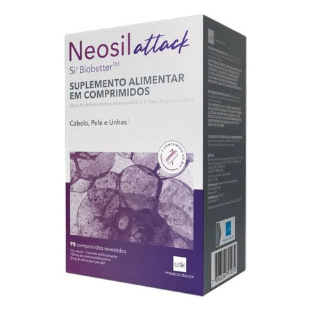 Neosil Attack Cabelo, Pele E Unhas 90 Comprimidos Sabor Sem Sabor Neosil Attack Cabelo, Pele E Unhas 90 Comprimidos Sabor Sem Sabor
