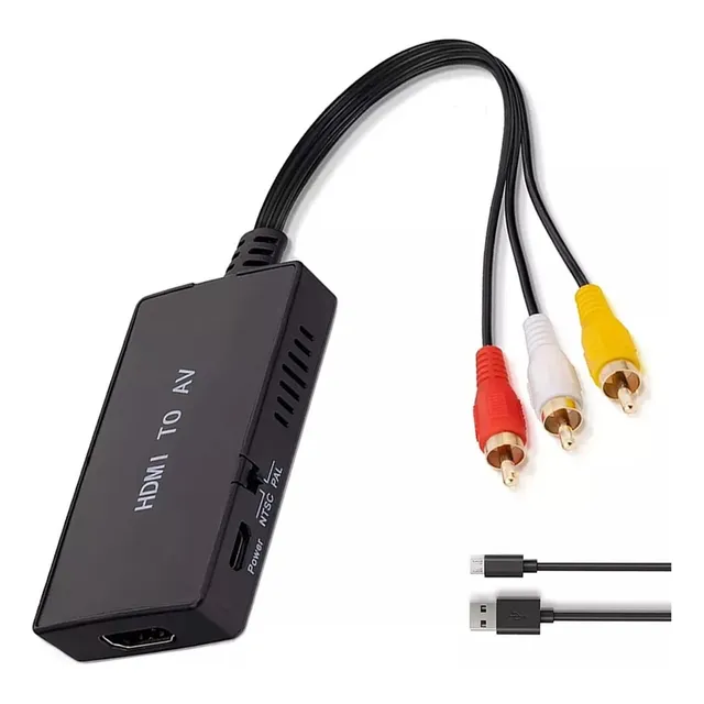 Hdmi Un Convertidor De Rca, Hdmi Av Compuesto Un Vídeo Adapt